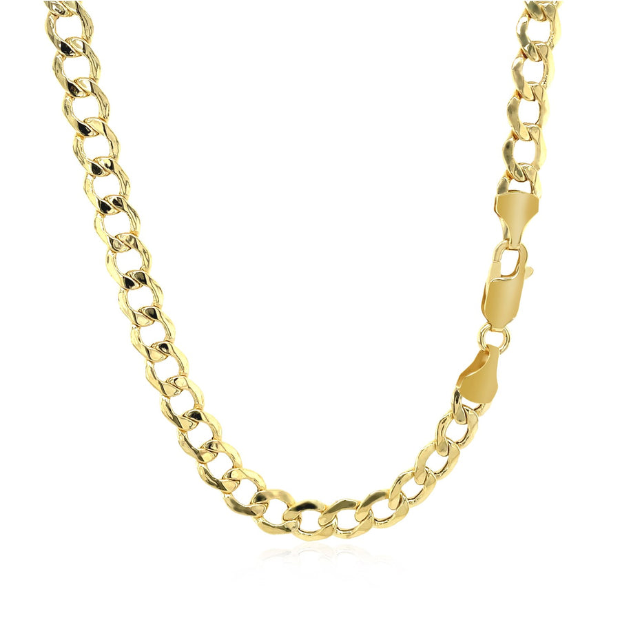 5.3mm Curb Chain - 14k Yellow Gold