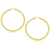 14k Yellow Gold Polished Hoop Earrings (50 mm)