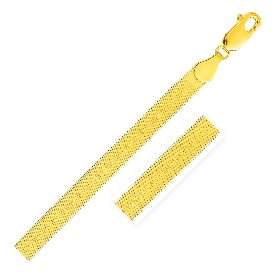 5.0mm Super Flex Herringbone Chain - 14k Yellow Gold