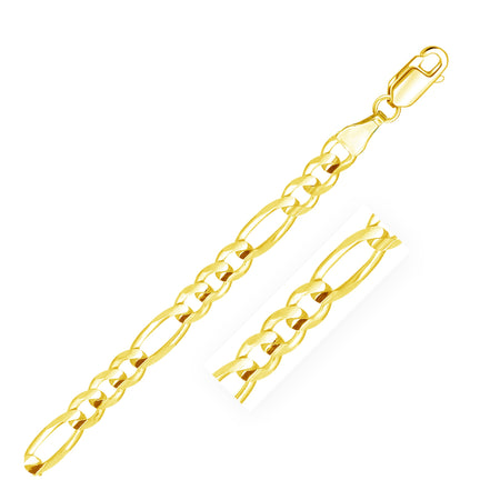 6.0mm Solid Figaro Chain - 14k Yellow Gold