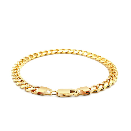 5.8mm 14k Yellow Gold Solid Miami Cuban Bracelet