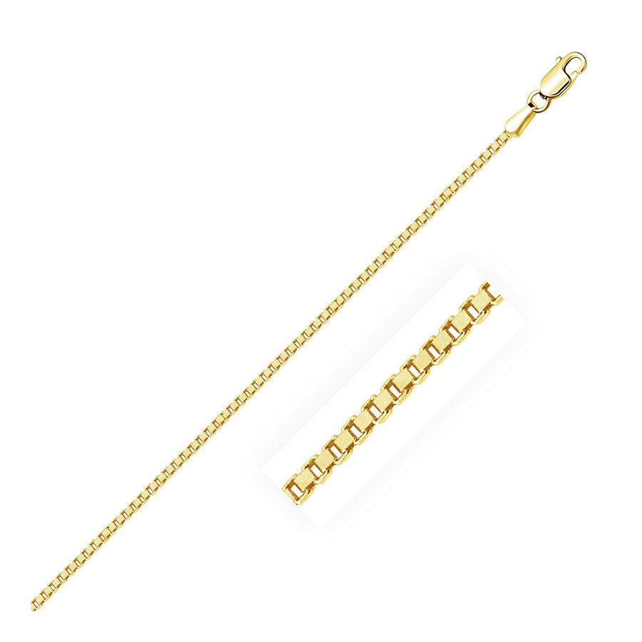 Classic Box Chain 1.4mm - 14k Yellow Gold