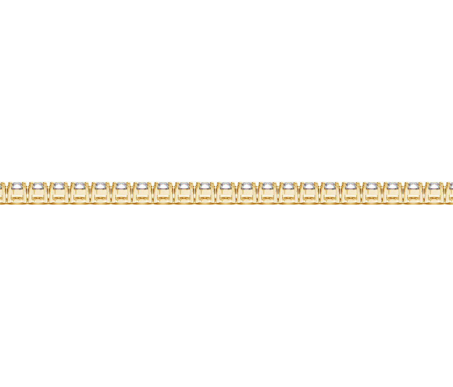 (3 cttw) Round Diamond Tennis Bracelet - 14k Yellow Gold