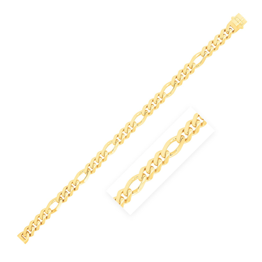 Modern Lite Figaro Chain in 14k Yellow Gold (8.0 mm)