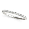 (1/8 cttw) Scallop Pave Set Diamond Wedding Ring - 14k White Gold
