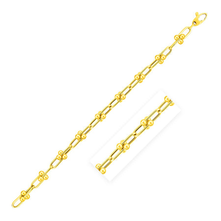 14k Yellow Gold 7 1/2 inch Jax Chain Bracelet