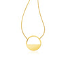 14k Yellow Gold Half Open Circle Necklace
