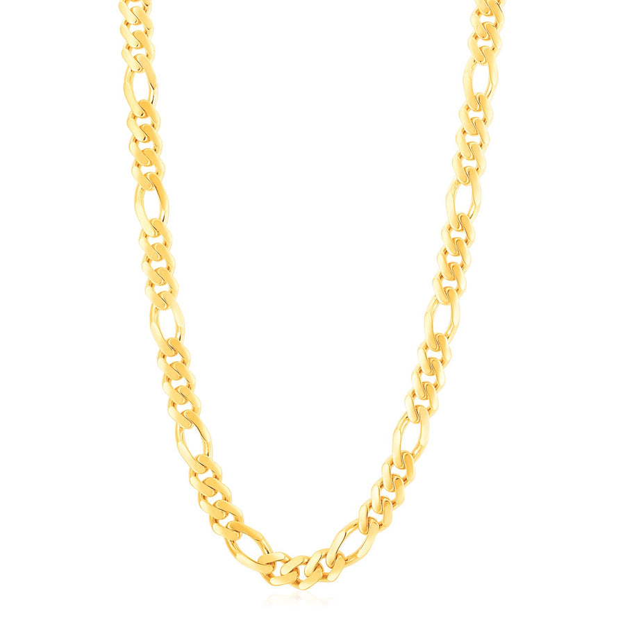 Modern Lite Figaro Chain in 14k Yellow Gold (9.5 mm)