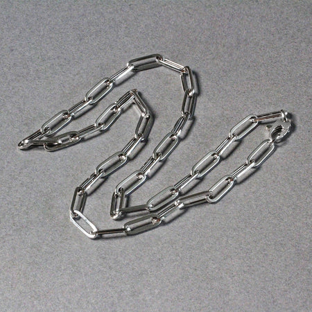 14k White Gold Bold Paperclip Chain (4.2 mm)