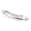 (1/20 cttw) Wave Design Pave Set Diamond Wedding Ring - 14k White Gold