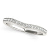 (1/4 cttw) Channel Curved Diamond Wedding Band - 14k White Gold