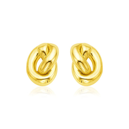 14k Yellow Gold Polished Knot Earrings