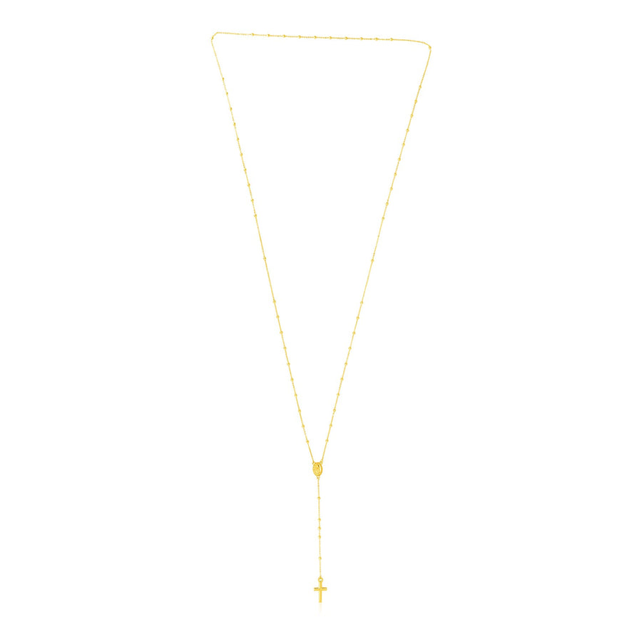 14k Yellow Gold Rosary Necklace