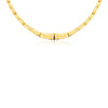 14K Yellow Gold Necklace with Graduated Greek Meander Motif Links