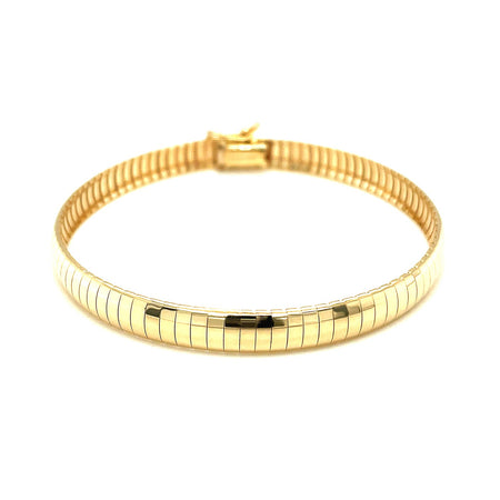 6.0 mm 14k Yellow Gold Classic Omega Bracelet