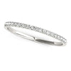 (1/8 cttw) Pave Setting Diamond Wedding Ring - 14k White Gold
