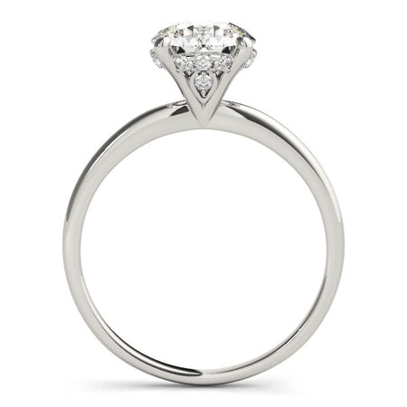 (2 cttw) Prong Set Round Diamond Engagement Ring -  14k White Gold