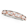 (1/5 cttw) Infinity Style Diamond Band - 14k White And Rose Gold