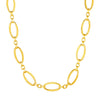 14k Yellow Gold Necklace with Polished Oval Links