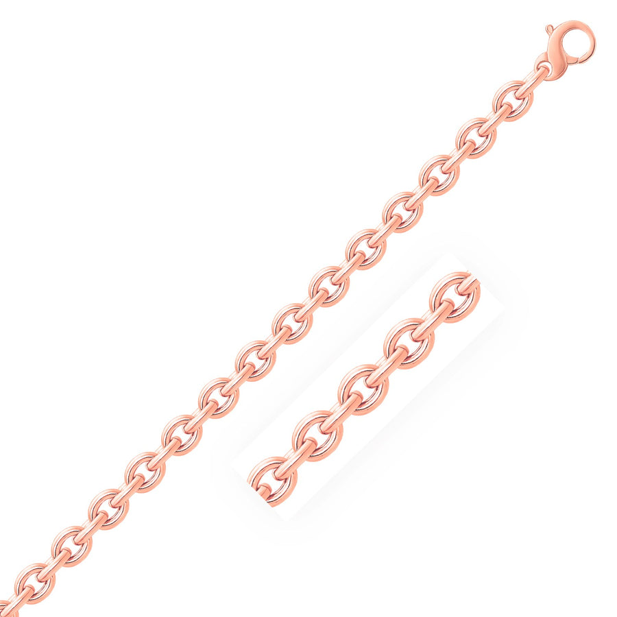 Polished Cable Motif Bracelet - 14k Rose Gold
