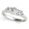 (1 cttw) Classic 3 Stone Round Diamond Engagement Ring - 14k White Gold