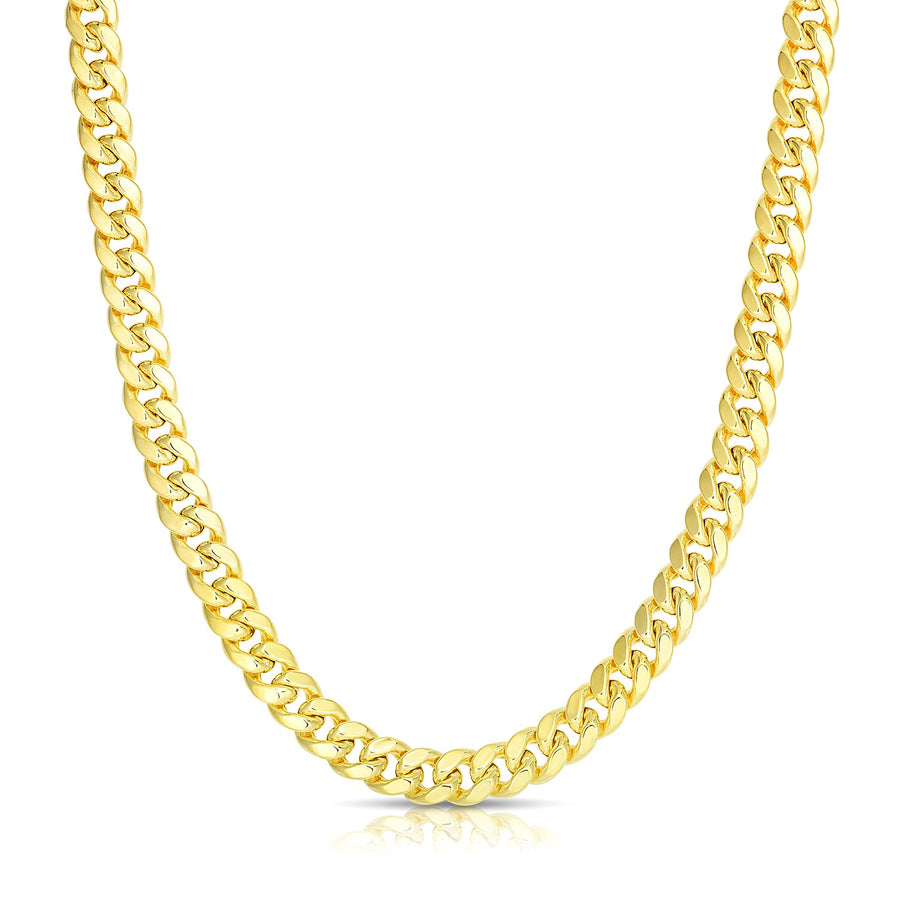 6.1mm Semi Solid Miami Cuban Chain - 14k Yellow Gold