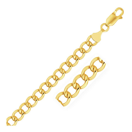 6.1mm Curb Chain - 10k Yellow Gold