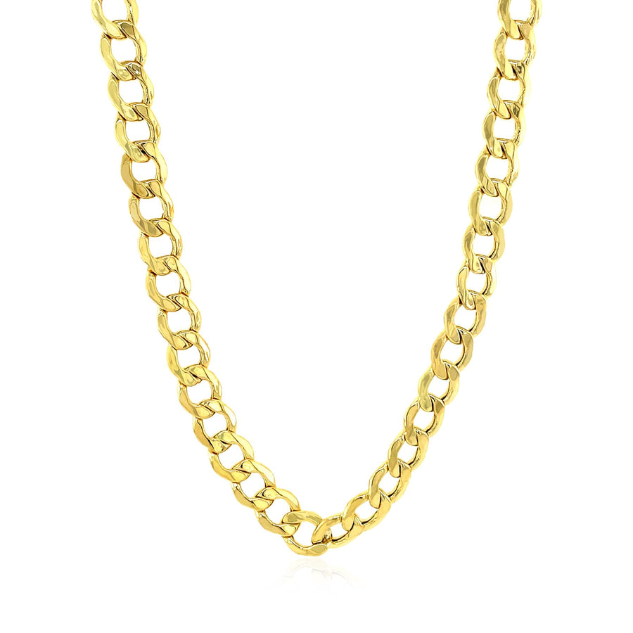 6.1mm Curb Chain - 10k Yellow Gold