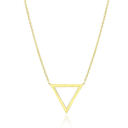 14k Yellow Gold Delta Symbol Chain Necklace