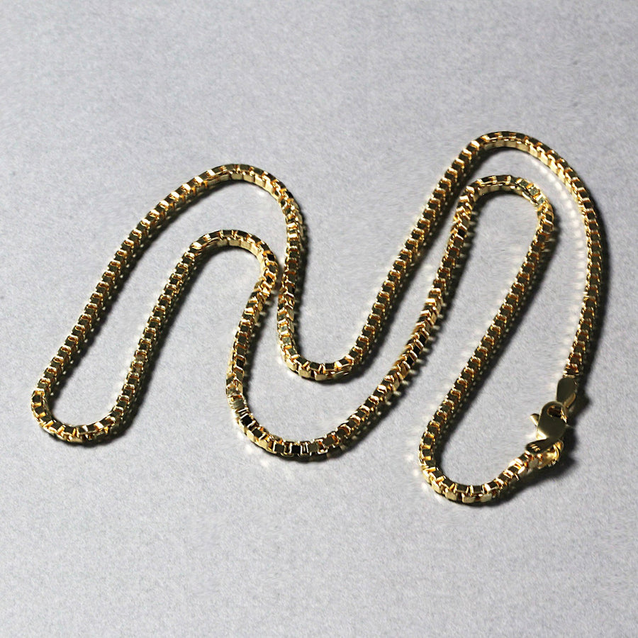 2.0mm Semi Solid Box Chain - 14k Yellow Gold