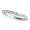 (1/4 cttw) Pave Set Diamond Wedding Ring - 14k White Gold