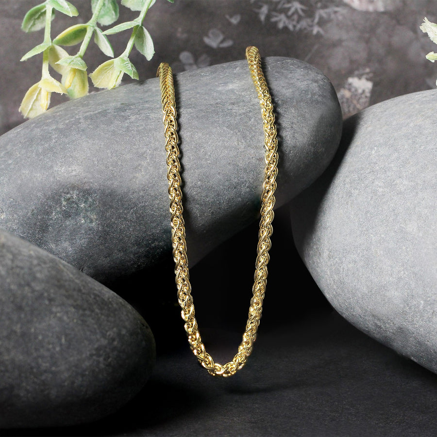 2.8mm Light Weight Wheat Chain - 14k Yellow Gold