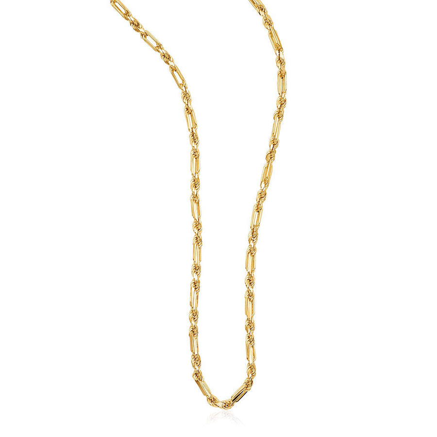 Figaro Chain Necklace - 14k Yellow Gold