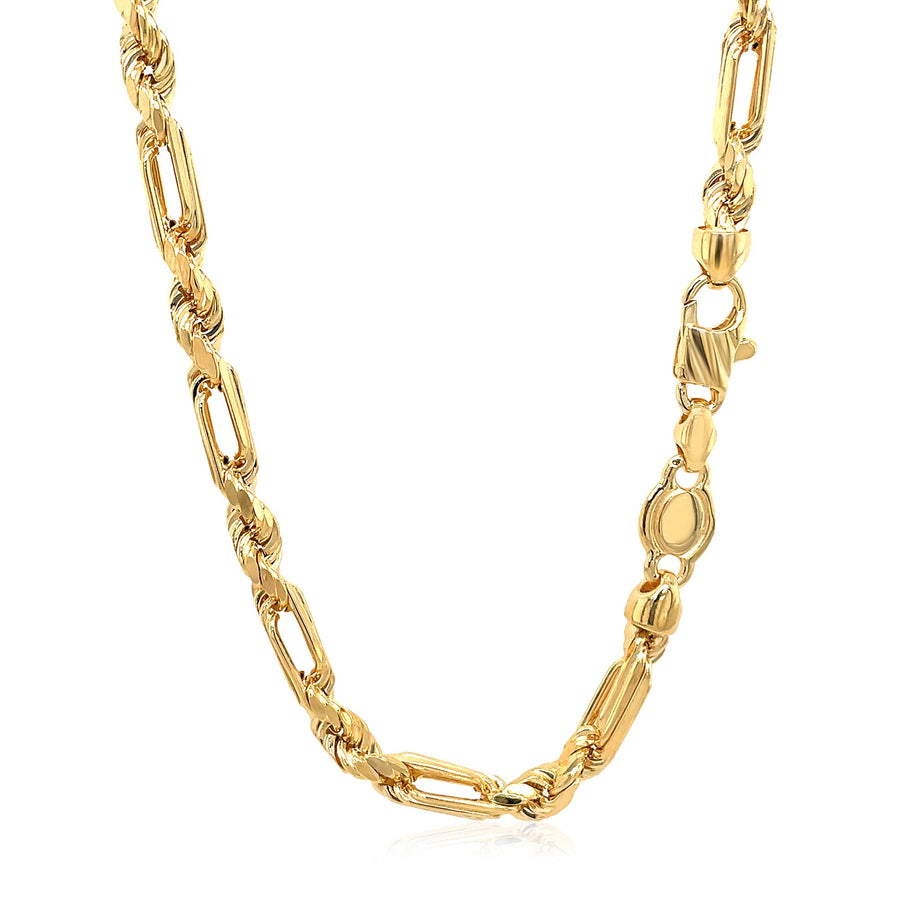 Figaro Chain Necklace - 14k Yellow Gold