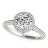 (2 cttw) Classic Channel Slim Shank Diamond Engagement Ring - 14k White Gold