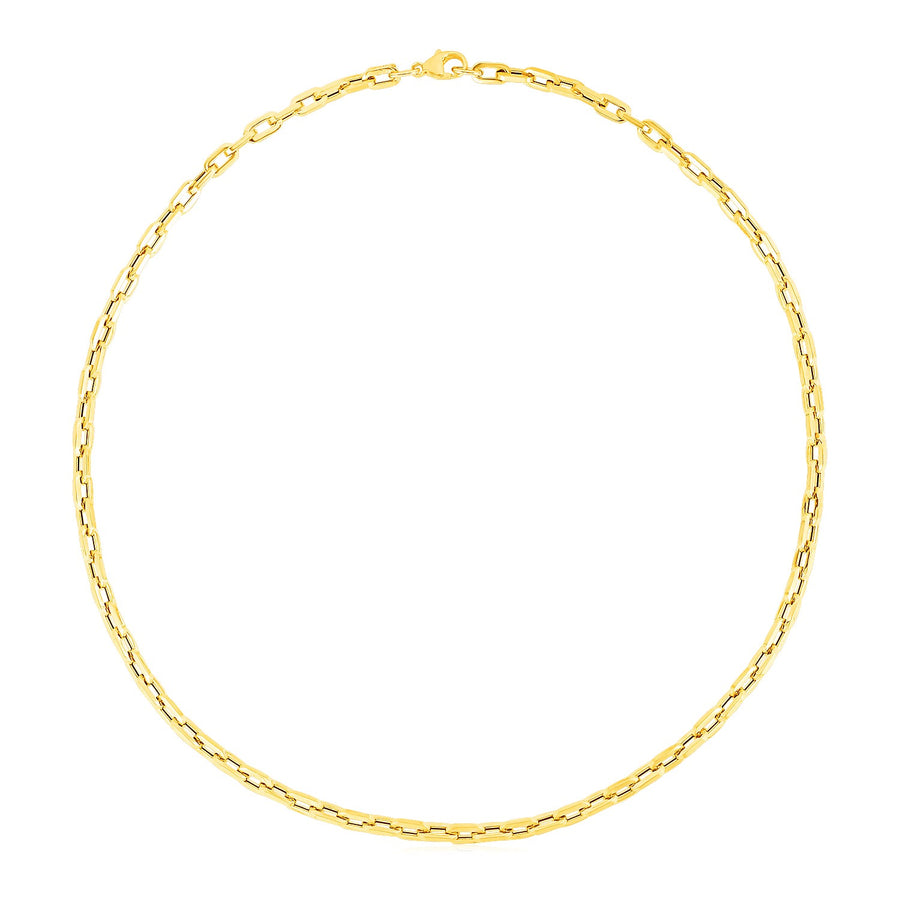 14k Yellow Gold Paperclip Chain Necklace