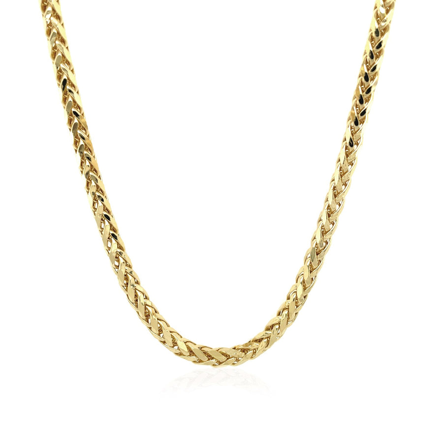 3.15mm Diamond Cut Round Franco Chain - 14k Yellow Gold