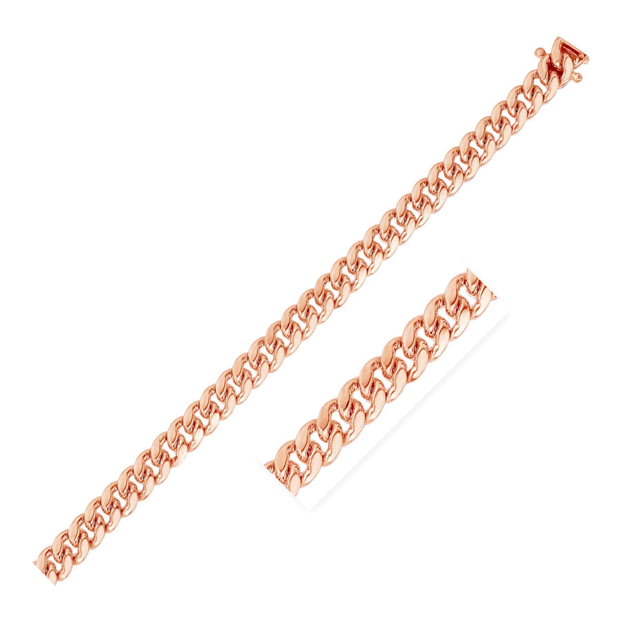 6.0mm Classic Miami Cuban Solid Bracelet - 14k Rose Gold