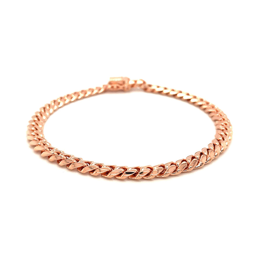 6.0mm Classic Miami Cuban Solid Bracelet - 14k Rose Gold