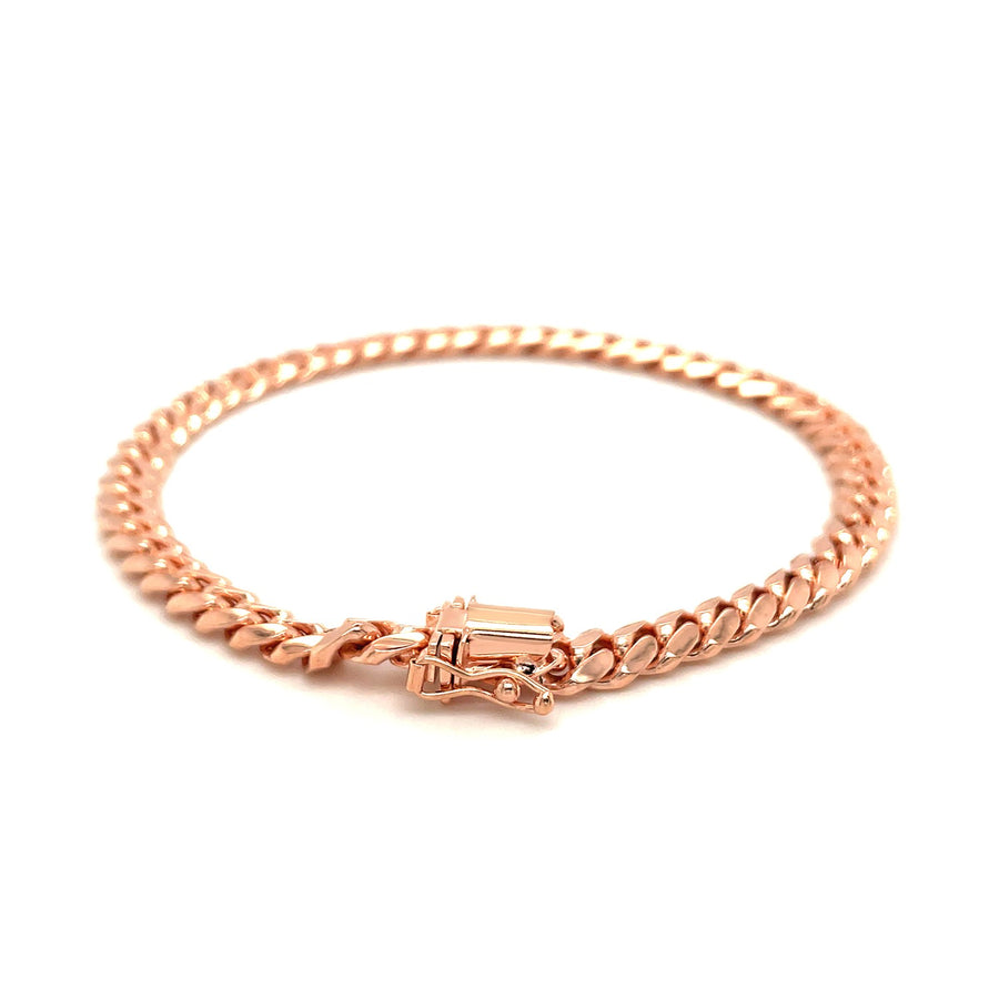 6.0mm Classic Miami Cuban Solid Bracelet - 14k Rose Gold