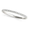 (1/8 cttw) Pave Set Style Round Diamond Wedding Ring - 14k White Gold