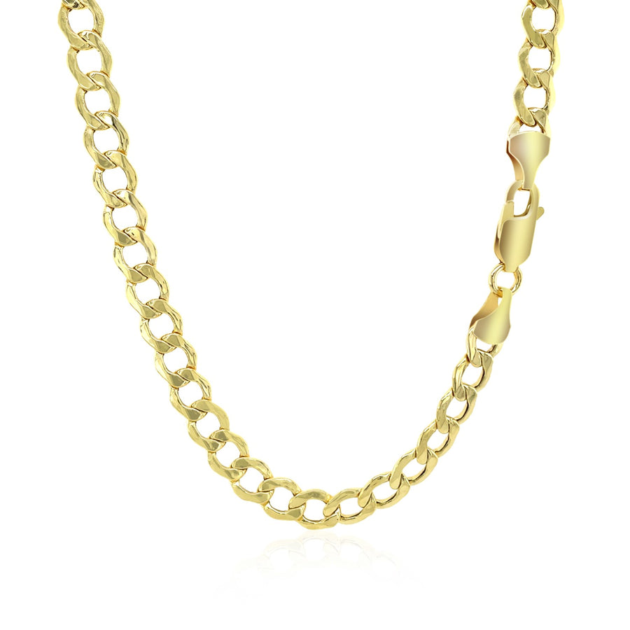 5.3mm Curb Chain - 10k Yellow Gold