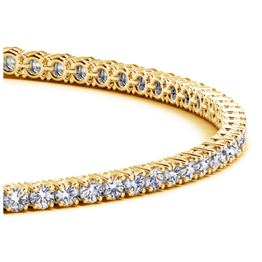(2 cttw) Round Diamond Tennis Bracelet -  14k Yellow Gold