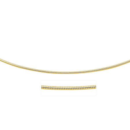 Necklace in a Round Omega Chain Style - 14k Yellow Gold