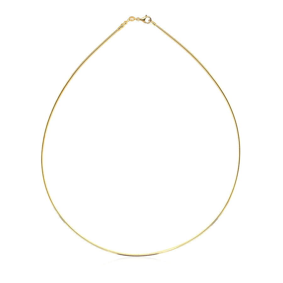 Necklace in a Round Omega Chain Style - 14k Yellow Gold