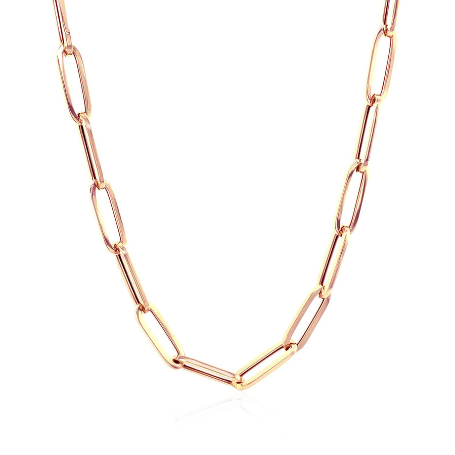 (4.2 mm) Bold Paperclip Chain - 14K Rose Gold