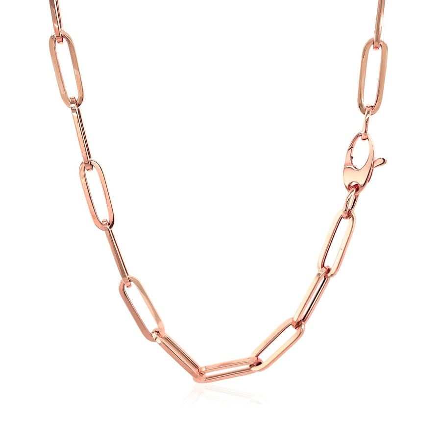 (4.2 mm) Bold Paperclip Chain - 14K Rose Gold