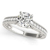 (1 1/4 cttw) Trellis Antique Style Diamond Engagement Ring - 14k White Gold