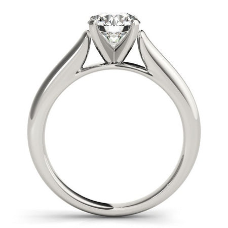 (1 cttw) Cathedral Design Solitaire Diamond Engagement Ring - 14k White Gold