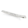 (1/10 cttw) Slim Curved Diamond Wedding Ring - 14k White Gold